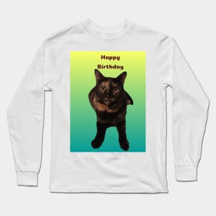 Happy Birthday Cat Long Sleeve T-Shirt